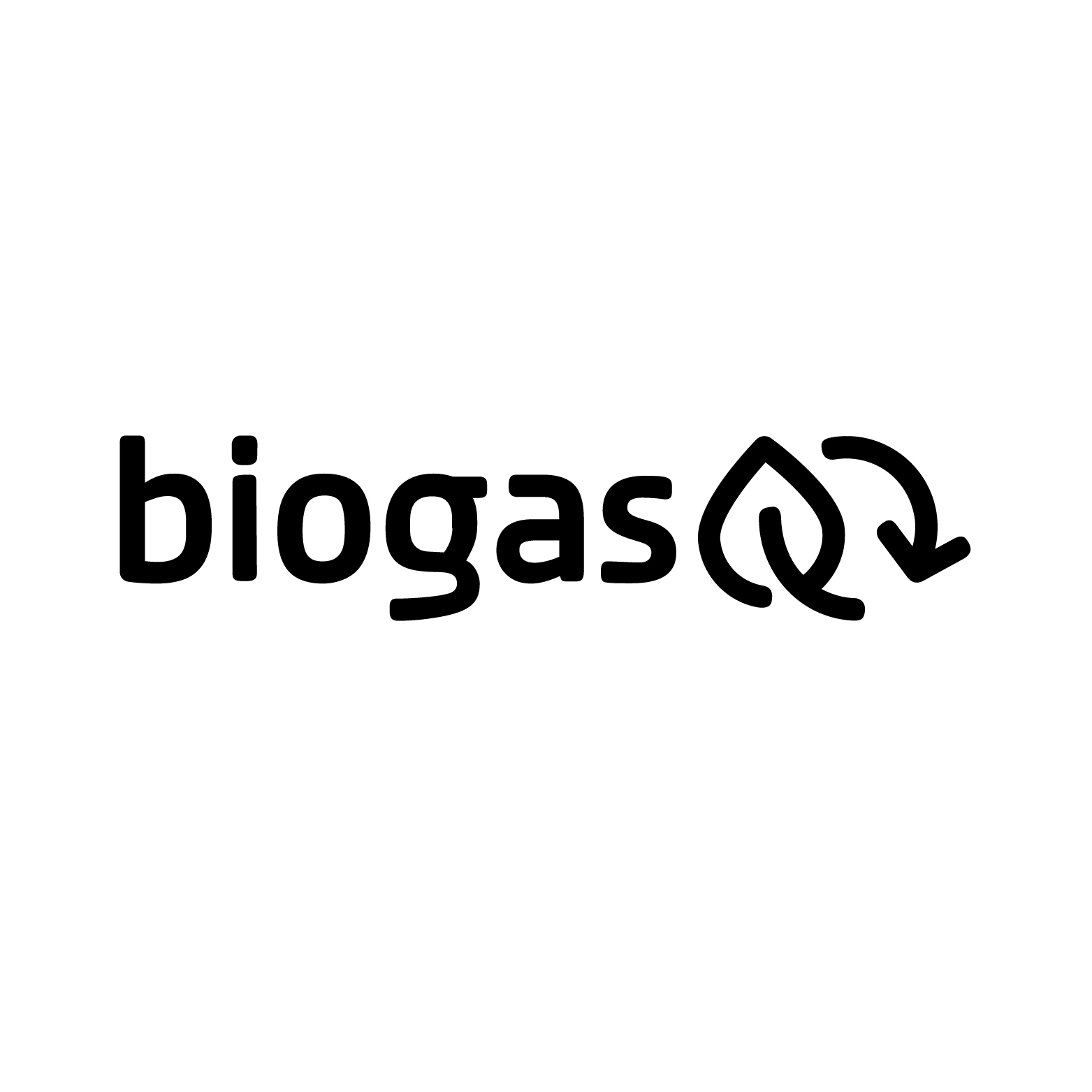 Biogas-Logo Schwarz